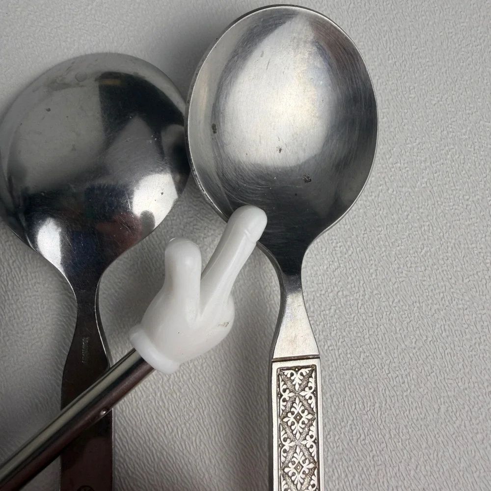 Rogers International Soup Spoons Vogue Pattern Stainless Steel Set of 6 Vintage